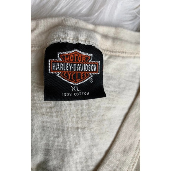 Vtg 90s Harley Davidson v neck TShirt - Picture 3 of 4